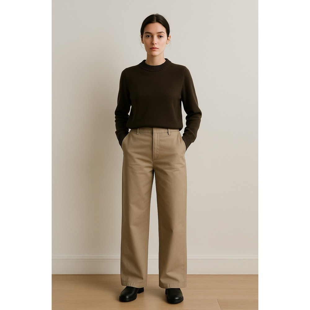 Missguided Sweater Womens 4 Olive Cropped Knit French‎ Girl Minimalist Y2K